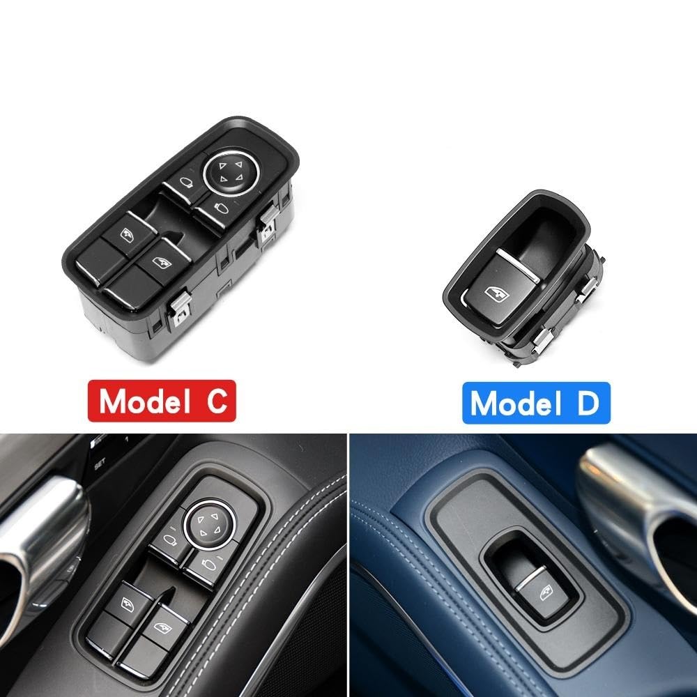 Vordertür-Fensterschalter, Auto-Knopf, passend for Porsche 911 991 718 Boxster Cayman 981 982 99161315102 2012–2020 99161315502 99161315702(Model C)