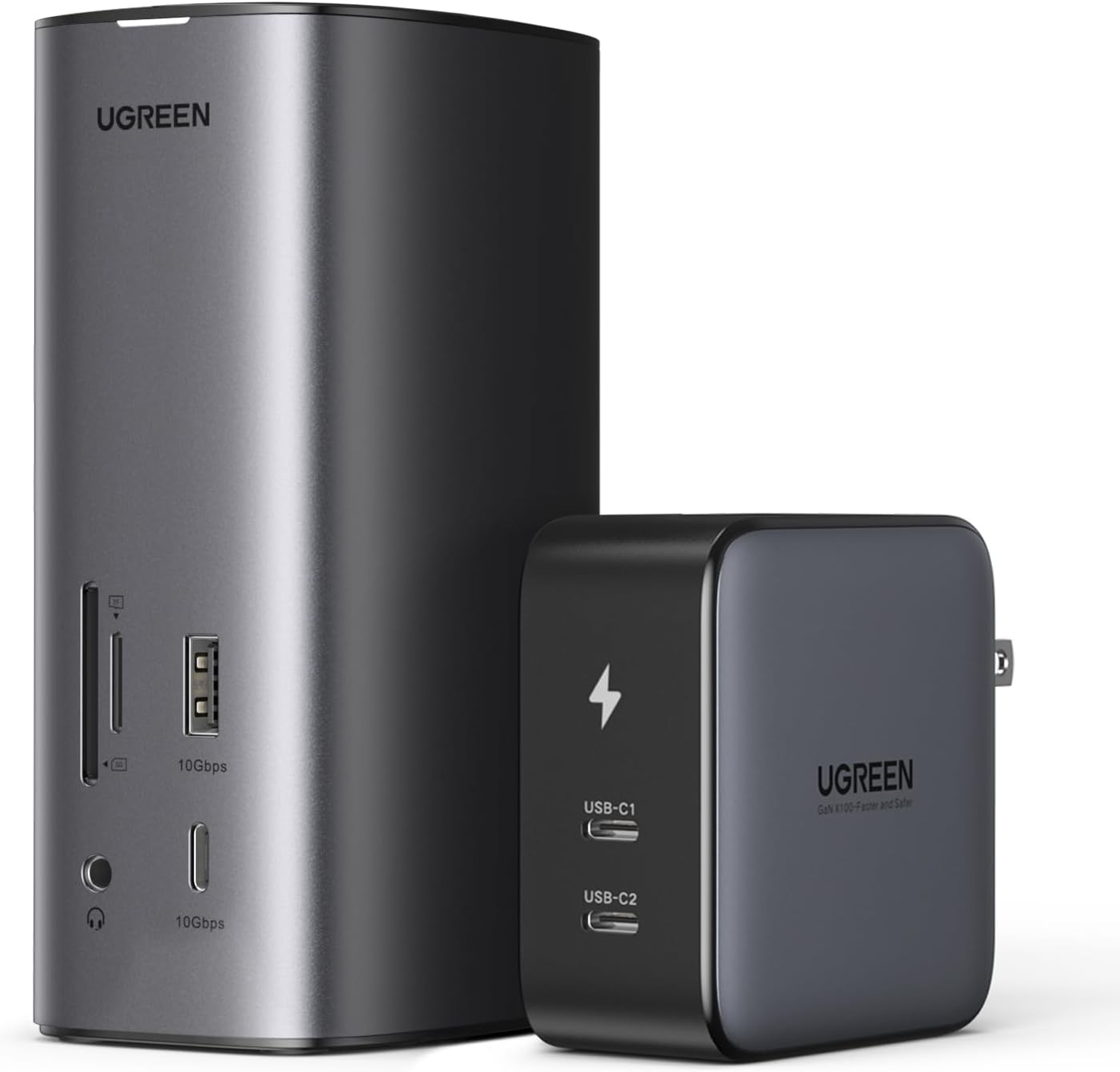 UGREEN Revodok Pro 312 12-in-1 USB C Docking Station with 100W GaN Charger, 3 Screen Expansion, MacBook 8K/4K, HDMI DP Output, 10Gbps High Speed Data Transfer, USBA 3.2+ USB C3.2 Ports, PD 100W Rapid