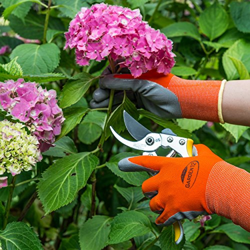 Garden12 PD-12753 Gardening Gloves For Women (2, Small) Super Grippy Garden Gloves From Breathable Nylon With Puncture-Resistant Nitrile thumb #5