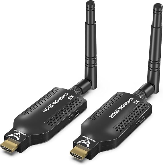 Wireless HDMI Transmitter and Receiver,1 Tx 2 Rx 4K Decode 1080P Output HDMI Extender Kit, Plug and Play, 150M/500Ft, for Streaming Video to Display/Projector from Laptop, PC, TV Box