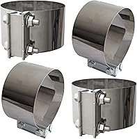 Vista 8 de 2 piezas de abrazaderas de escape de 5 pulgadas de acero inoxidable para banda de silenciador de 5 pulgadas de diámetro interno a 5.5 pulgadas