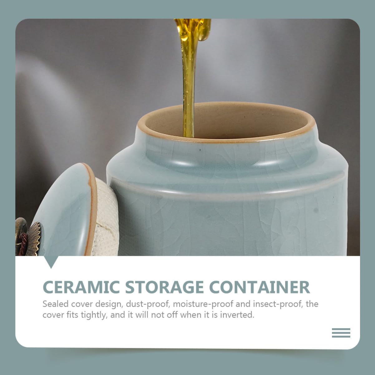 Contenitori in Ceramica Design Creativo e Raffinato Coperchio Ermetico 2 Pezzi per Conservare Alimentari Grande Capacità in Uffici e Negozi