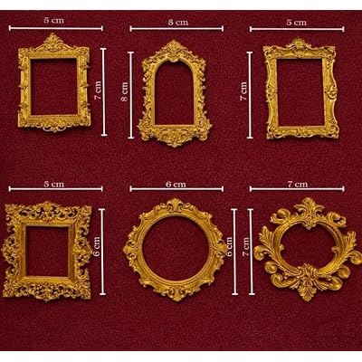 HOUSETREND Mini Frames 6’ متحف الديكور المنزلي لنا ديكور المتحف المصغر لعيد الحب (ذهبي)