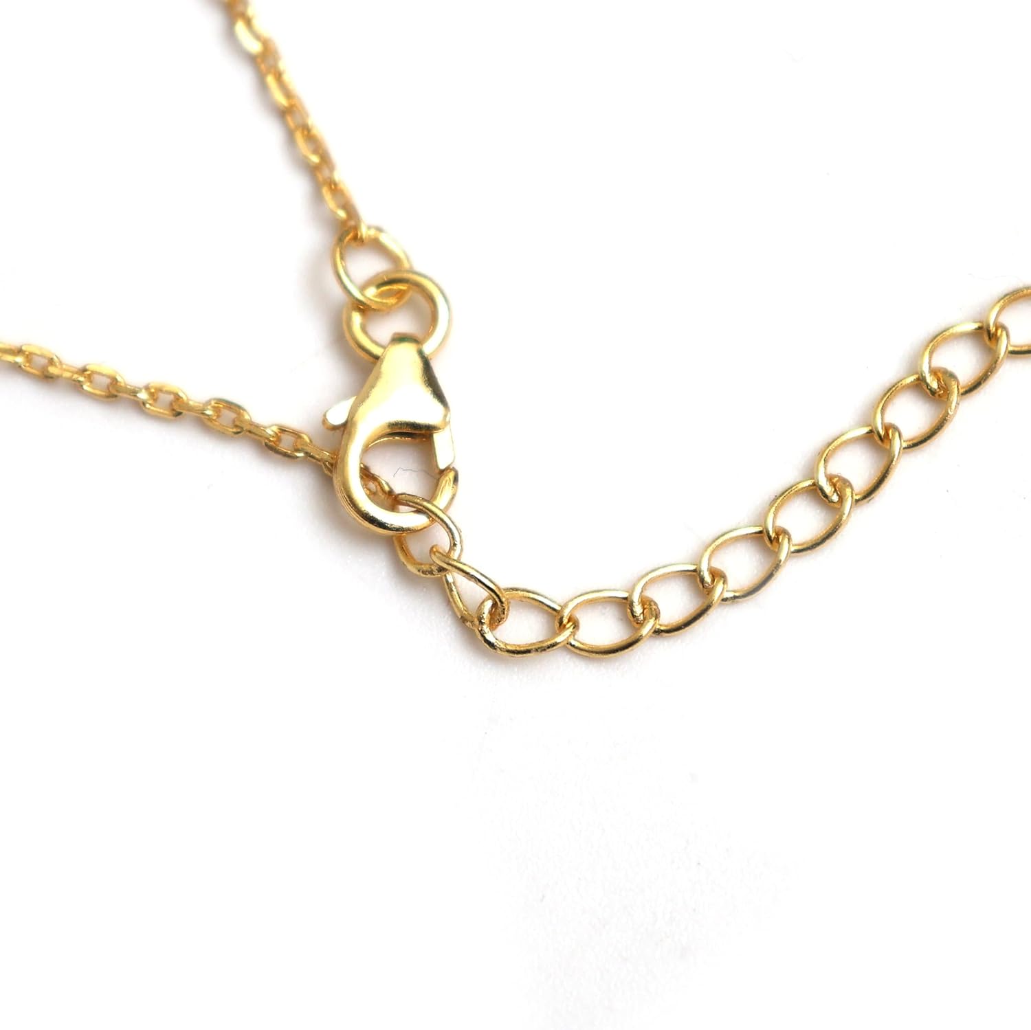 | Gold | 925 Sterling Silver | Dainty Amulet Necklace for Girls | Handmade | 14k Gold Plated | 18 Inch Adjustable Chain | Gift for Her