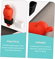 Vista 3 de Tope de puerta en forma de zanahoria para puerta de colisión, protector de pared para puerta de oficina en casa
