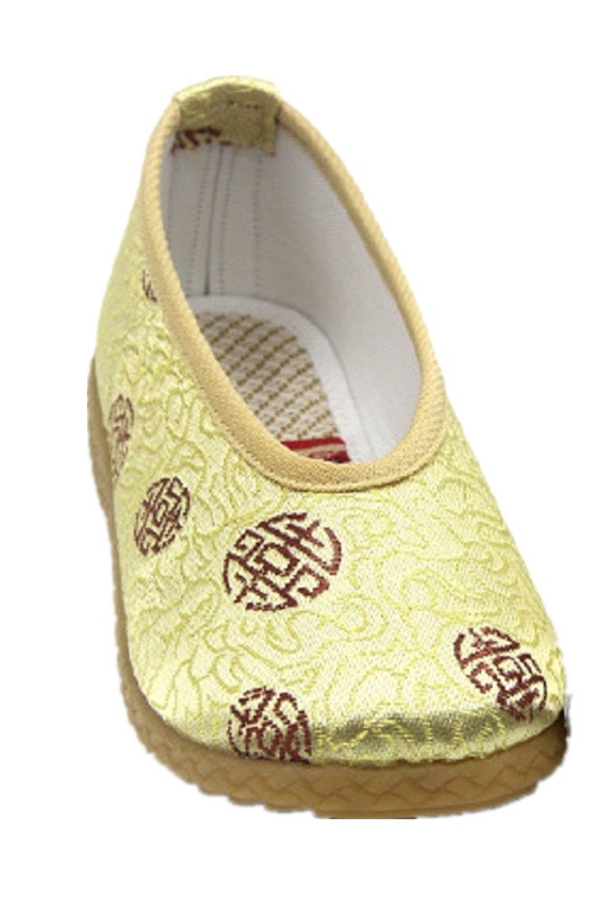 Tianrui Crown Boy's Print Loafer Shoes Kid's Cute Flat Shoe Yellow