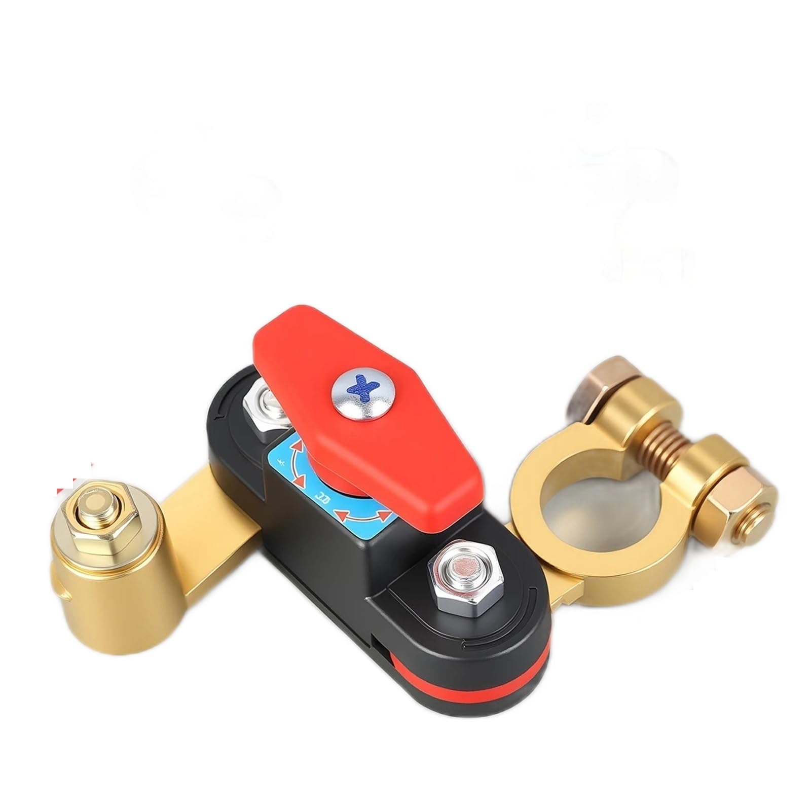 Przełącznik odłączany z baterią 12 V/24 V, Heavy Duty Double-Sided Rotary Anti-Lakage Master Power Cut Kill Isolator for Car Truck RV Marine Boat (Pure Copper A)