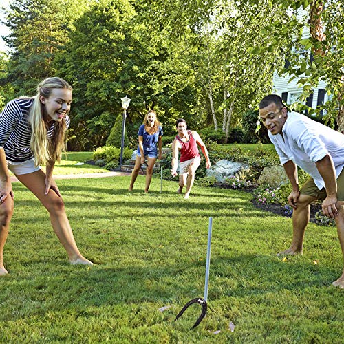 Image of Franklin Sports Horseshoes Sets - Game Sets for Adults + Kids - Includes (4) Horseshoes and (2) Ground Stakes