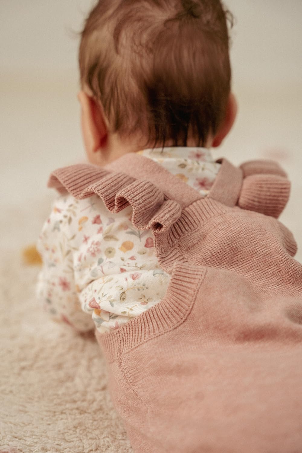 Little Dutch CL25224017 Latzhose gestrickt Fairy Pink - Fairy Garden (Gr. 74)