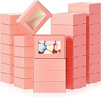 Vista 9 de Zonon 30 piezas de cajas de jabón para embalaje casero, mini cajas de regalo de papel kraft con ventana para panadería, caramelos, fabricación
