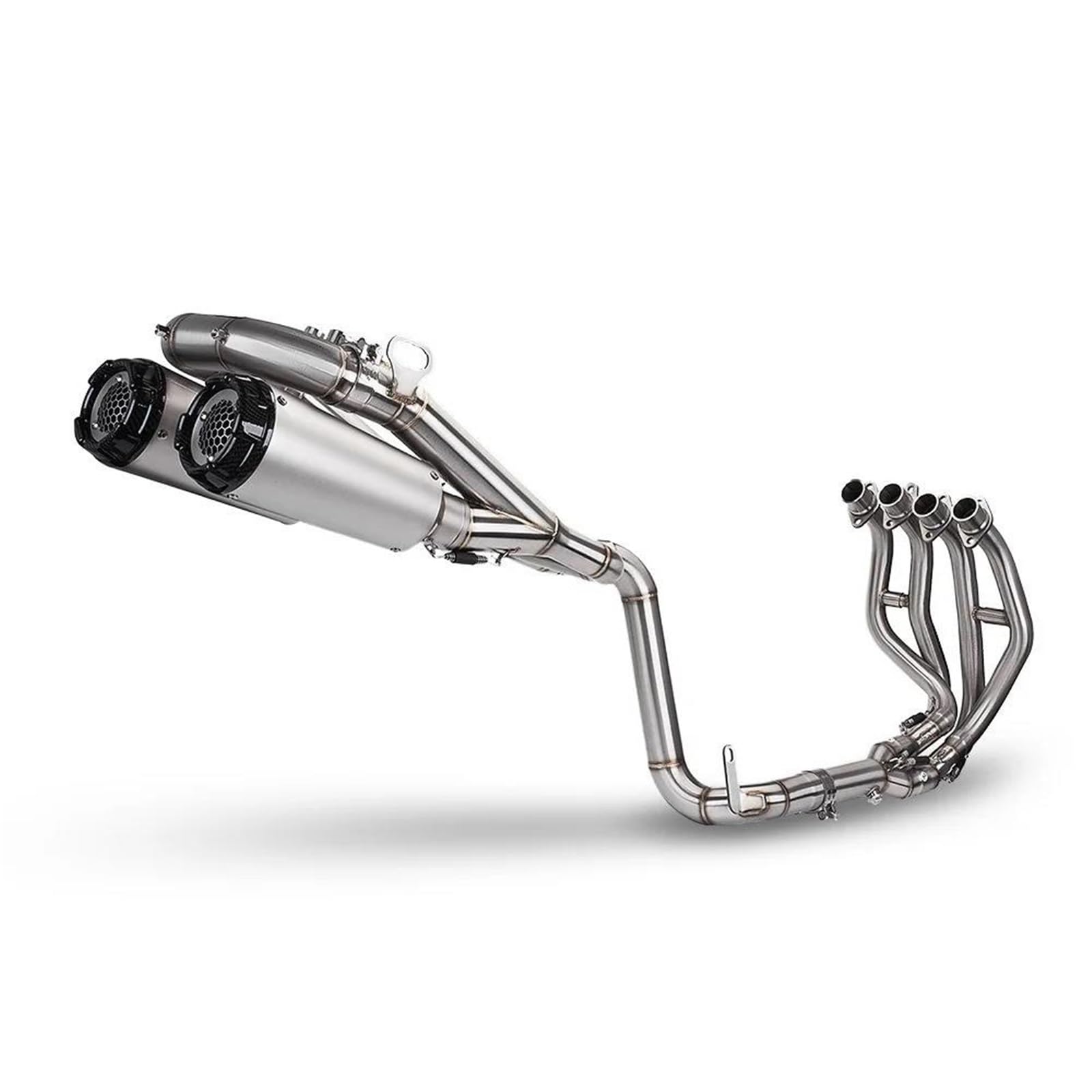 Sistema De Escape Completo De Acero Inoxidable con Doble Salida - Directo para Tubos para ZX4R para ZX25R