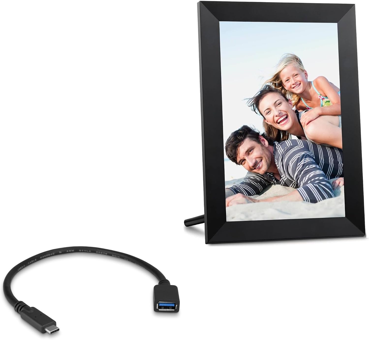 BoxWave Cable Compatible with AEEZO Digital Picture Frame (10.1 in) - USB Expansion Adapter, Add USB Connected Hardware to Your Phone