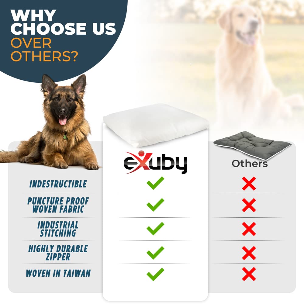 eXuby Unzerstrbares Hundebett (perfekt fr Kisten)  pannensicher gewebter  Stoff  industrielle Nhte  sehr strapazierfhiger Reiverschluss   wasserdichte Innenschicht (wei) : Amazon.de: Haustier