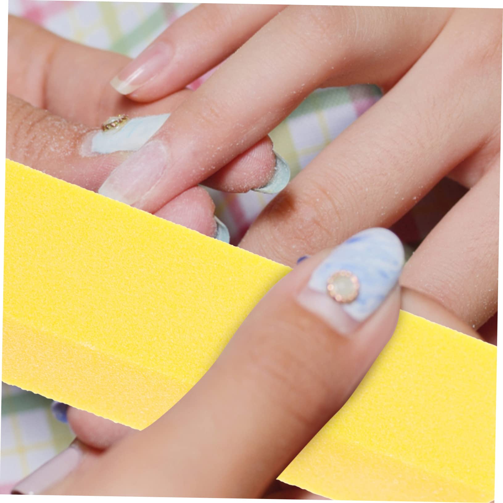 Healvian 50pezzi Limette Professionali Per Unghie Strumenti Portatili Per Manicure e Pedicure Blocchi Per Smerigliare Bifacciali Spugna Per Uso Domestico e Professionale