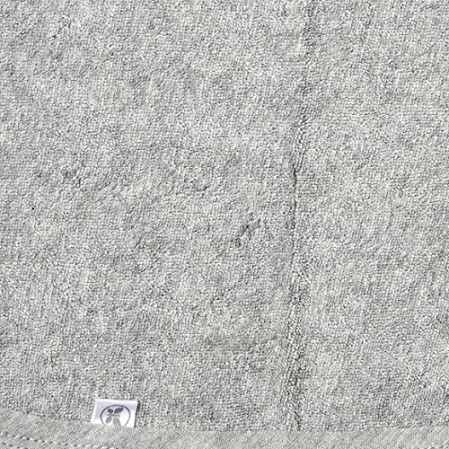 Image of HonestBaby 10-Pack Terry Wash Cloths in Gift Box 100% Organic Cotton for Infant Baby Boys, Girls, 10-Pack Gray Heather, One Size