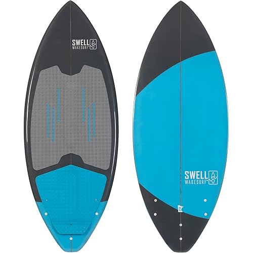 SWELL Wakesurf - Vermillion Skim Wakesurf Board - Fins Included - 53" and 56" Sizes - Skim Style Wakesurfer