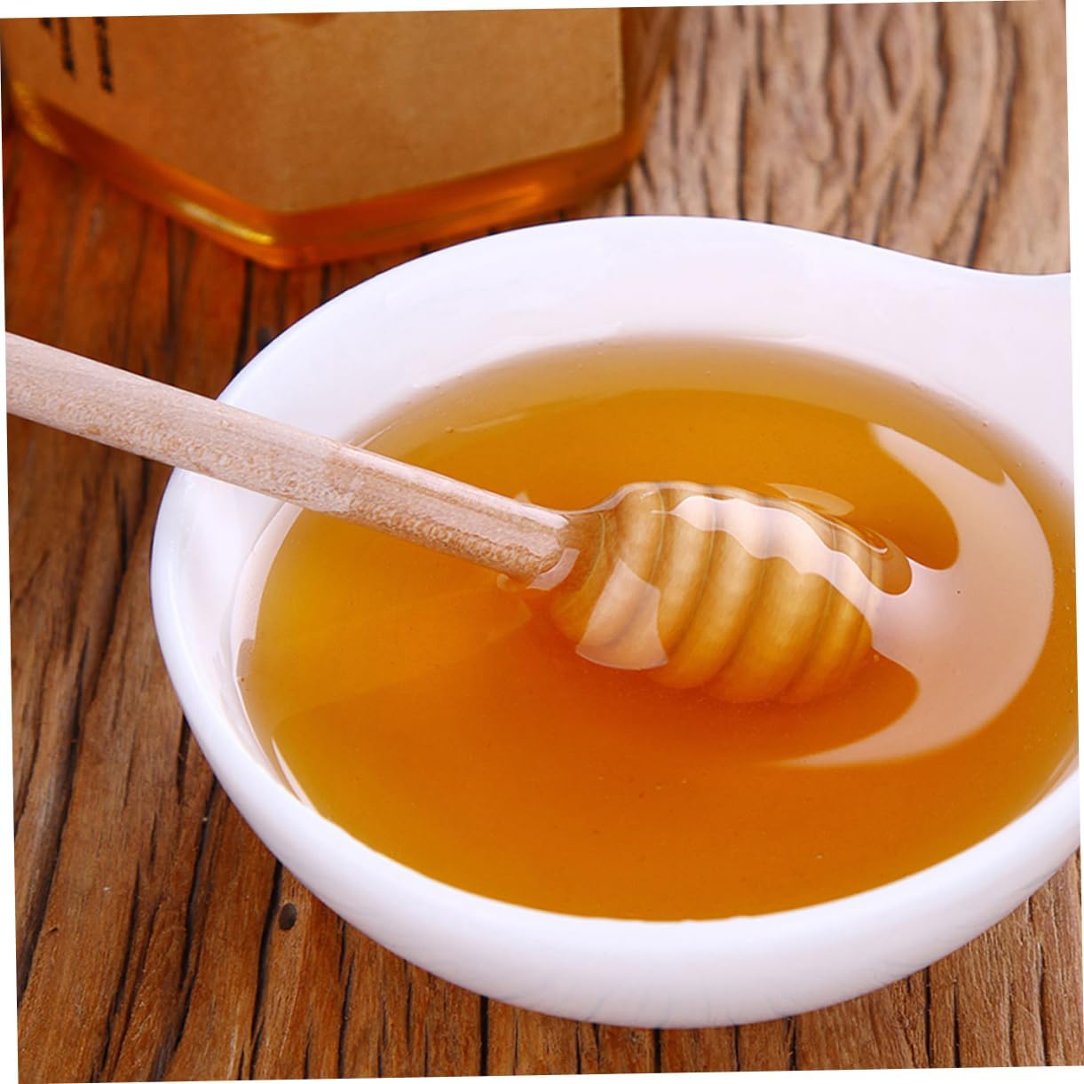 12pcs Wooden Honey Dipper Sticks for Home and Hotel Use image 4