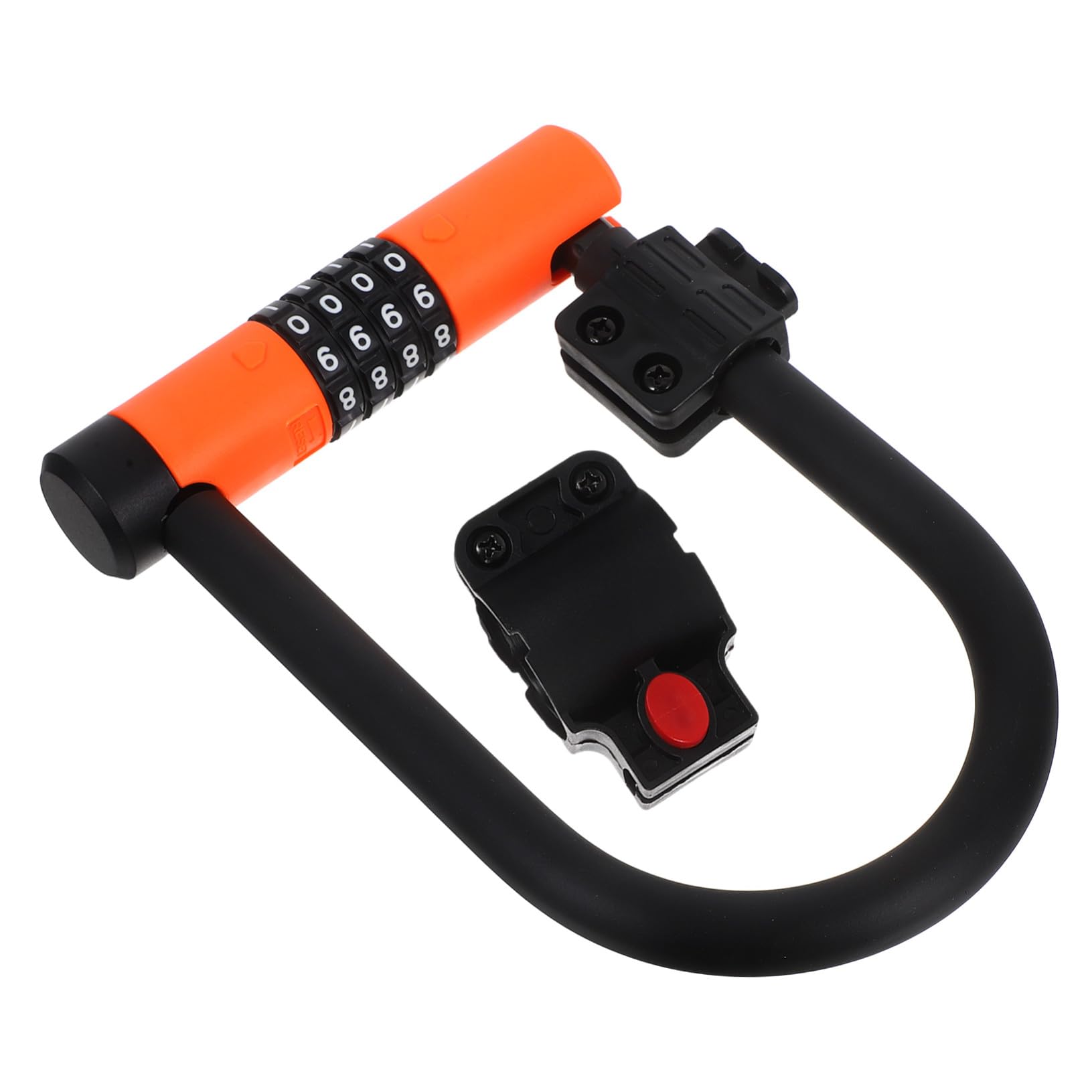 Abaodam Lucchetto U per Bicicletta Antifurto Blocco Combinazione Resettable Sicurezza per Bici Elettriche Scooter Moped e Resistente Chiave