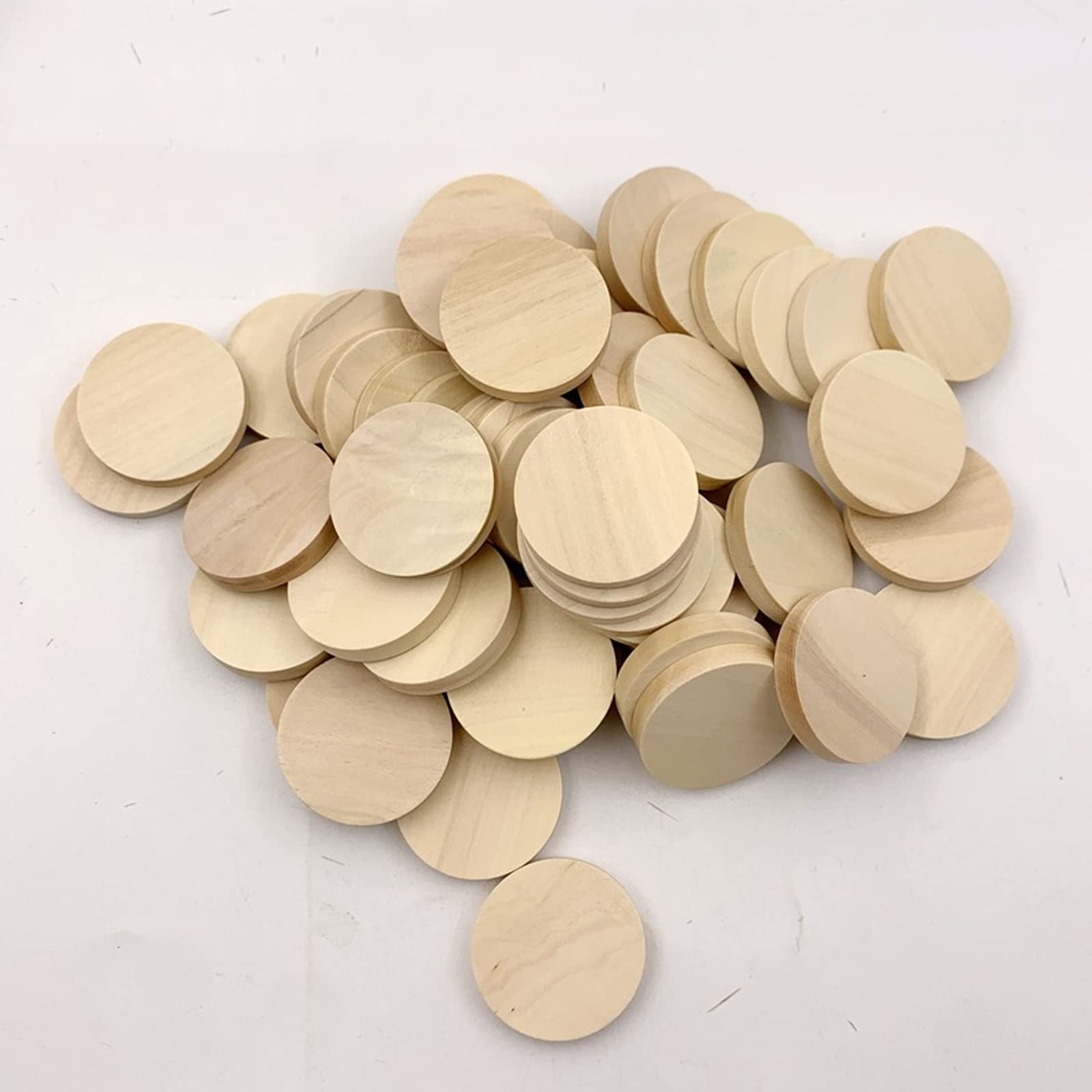 50 pezzi 30mm Dischetti Legno Dischetti Legno Grezzo Fette Legno Dischetti Legno Grezzo DIY Trucioli di legno Registro di Legno fette di Dischi per Fai da Te Creativo Artigianato e Decorazioni