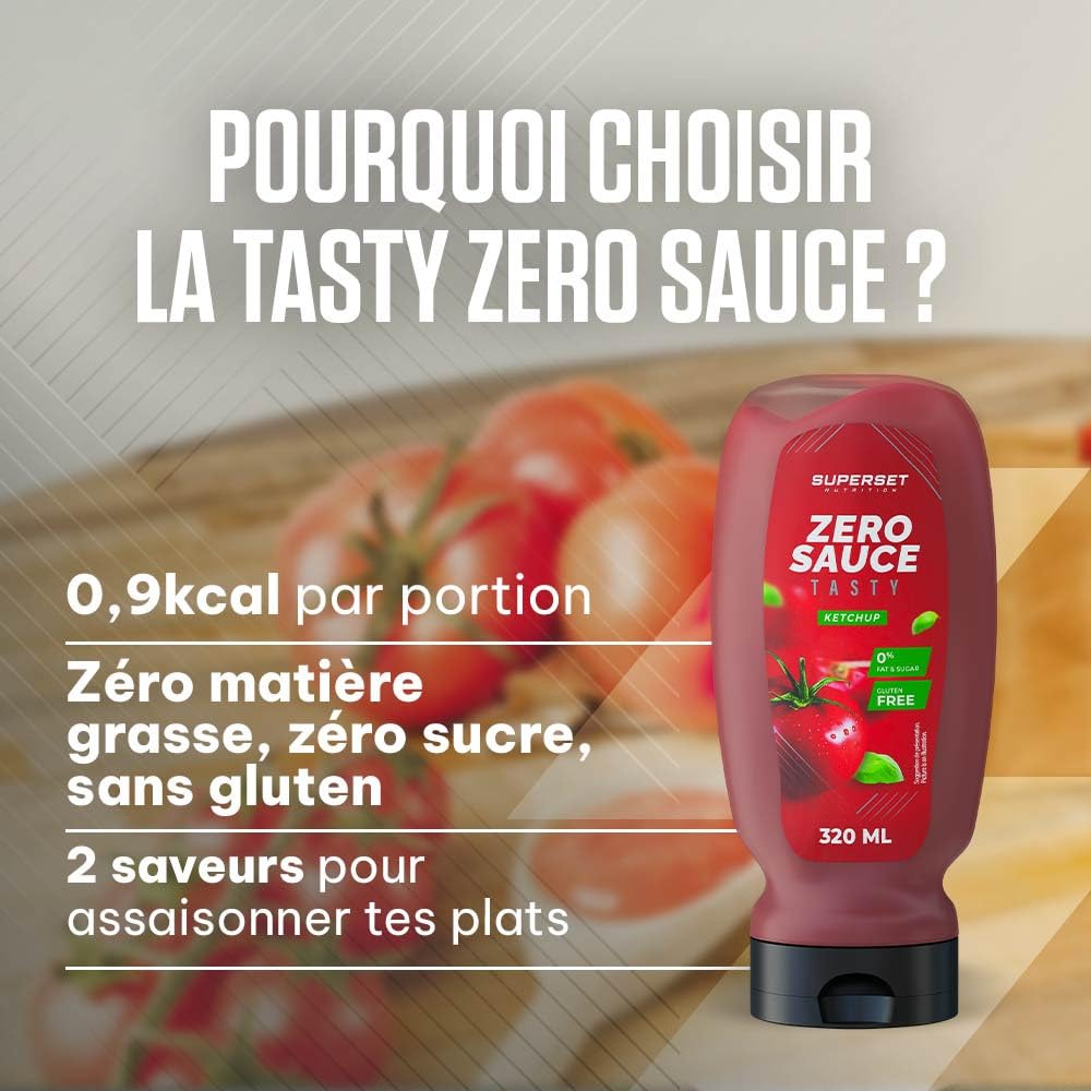 SUPERSET NUTRITION | Tasty Zero Sauce (6x320ml) | Sauces zéro | Sauces zéro calorie ultra gourmandes, Ketchup