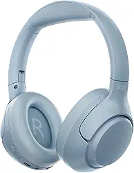 Fone de Ouvido Bluetooth QCY H3 ANC, Cancelamento de Ruído Ativo Headphone Bluetooth 5.4 Headset com Microfone, Certificação Hi-Res Audio, Conexão Multipontos, 70 horas reprodução (Azul Acinzentado)