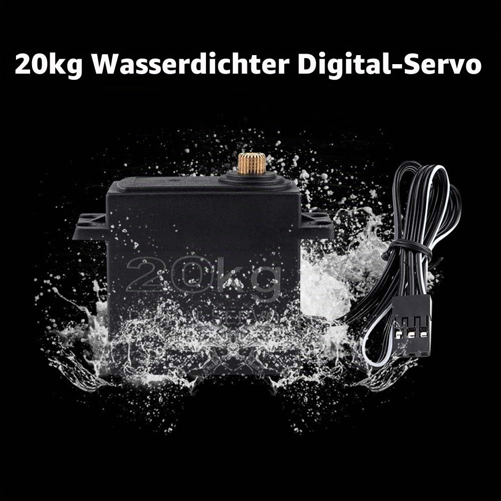 GoolRC Combo Set 3650 4300KV Motor 60 Brushless ESC 20kg Servo mit 25T Servoarm für 1/10 RC Car Truck Offroad