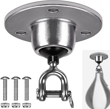 BeneLabel Speed Bag Swivel - Stainless Steel Speedbag Swivel with 360 Rotation - Boxing Bearing Swivel for Punching Bag - Easy Setup On Hanging Punching Speed Bag Platform Stand