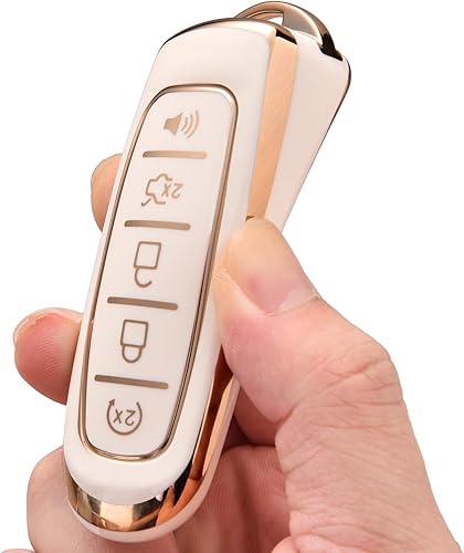 Miniatura 6 de ELOHEI Funda para llavero Ford C-Max Edge Escape Expedition Explorer Flex Focus Taurus Lincoln MKS MKT MKX Premium TPU suave 360 grados protección