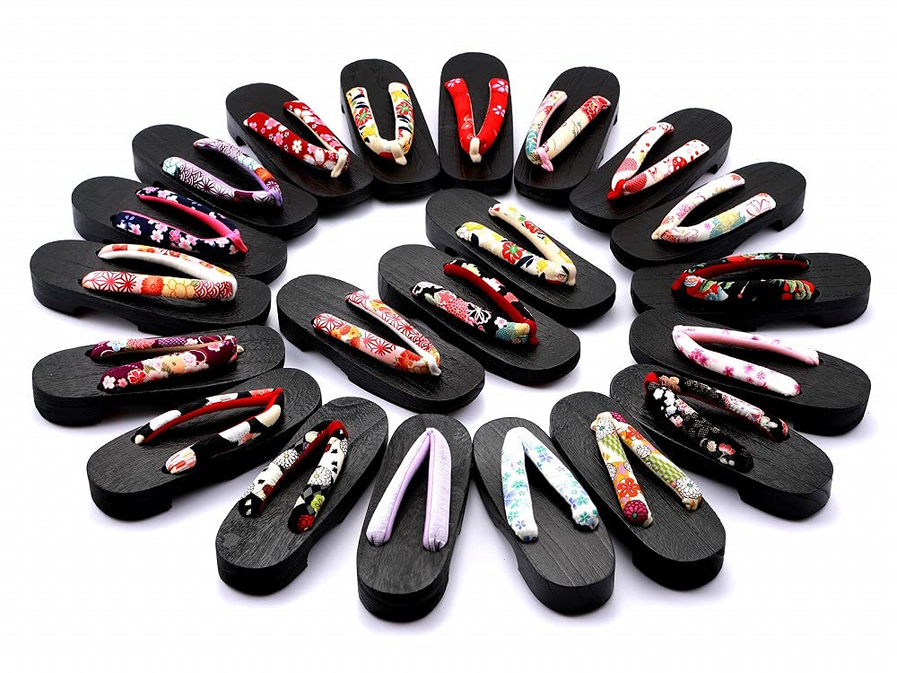 桐　三味型　下駄 桐 三味型 下駄 桐下駄 白木三味舟型×マルチボーダー鼻緒 | TANBI