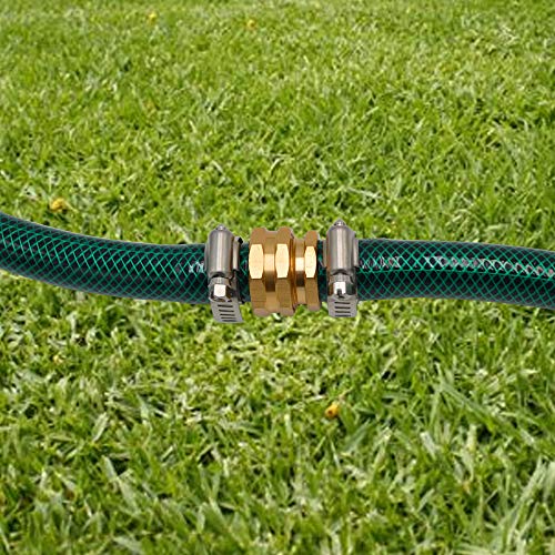 Hydro Master Garden Hose Repair Connector With Clamps,3/4" Ght X 5/8" Barbed With Stainless Steel Clamp,3 Set #TOP5