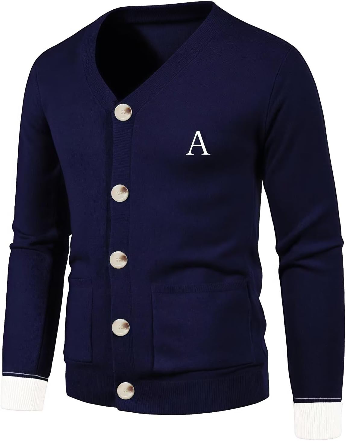 Cardigan Sweaters Men's V Neck Top Long Sleeve Button Down Shirt Lightweight Knit Sweater Fall Summer Clothes