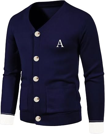 Cardigan Sweaters Mens V Neck Top Long Sleeve Button Down Shirt Lightweight Knit Sweater Fall Summer Clothes