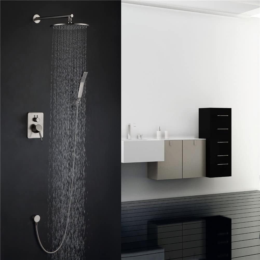 Antique Shower System Waterfall with Hand Shower Brushed Nickel Sh