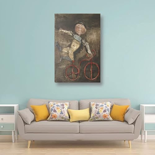 Vista 9 de Graciela Rodo Boulanger The Red Bicycle - Póster de pinturas infantiles para niños, póster de lienzo estético para pared, decoración moderna, 12 x