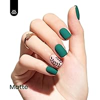 Vista 4 de Beetles - Esmalte de uñas en gel, 1 unidad de 0.5 onzas fluidas (15ml), esmalte de uñas en gel de color verde esmeralda, con lámpara LED, arte