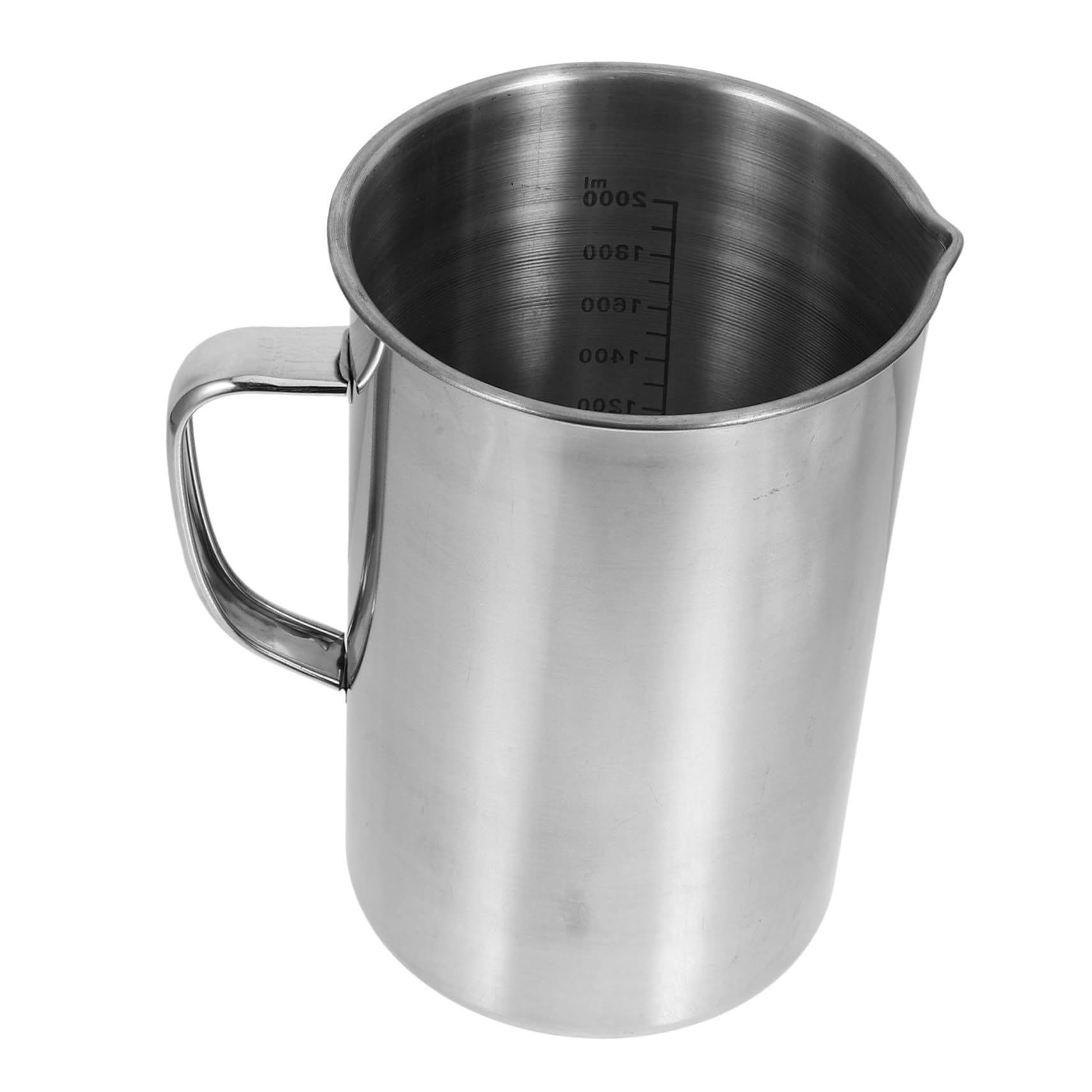 Misurino con Marcature Precise Graduato da 2000 Ml in Acciaio Inossidabile e Design Antigoccia per Esperimenti Scientifici e Uso Laboratoriale
