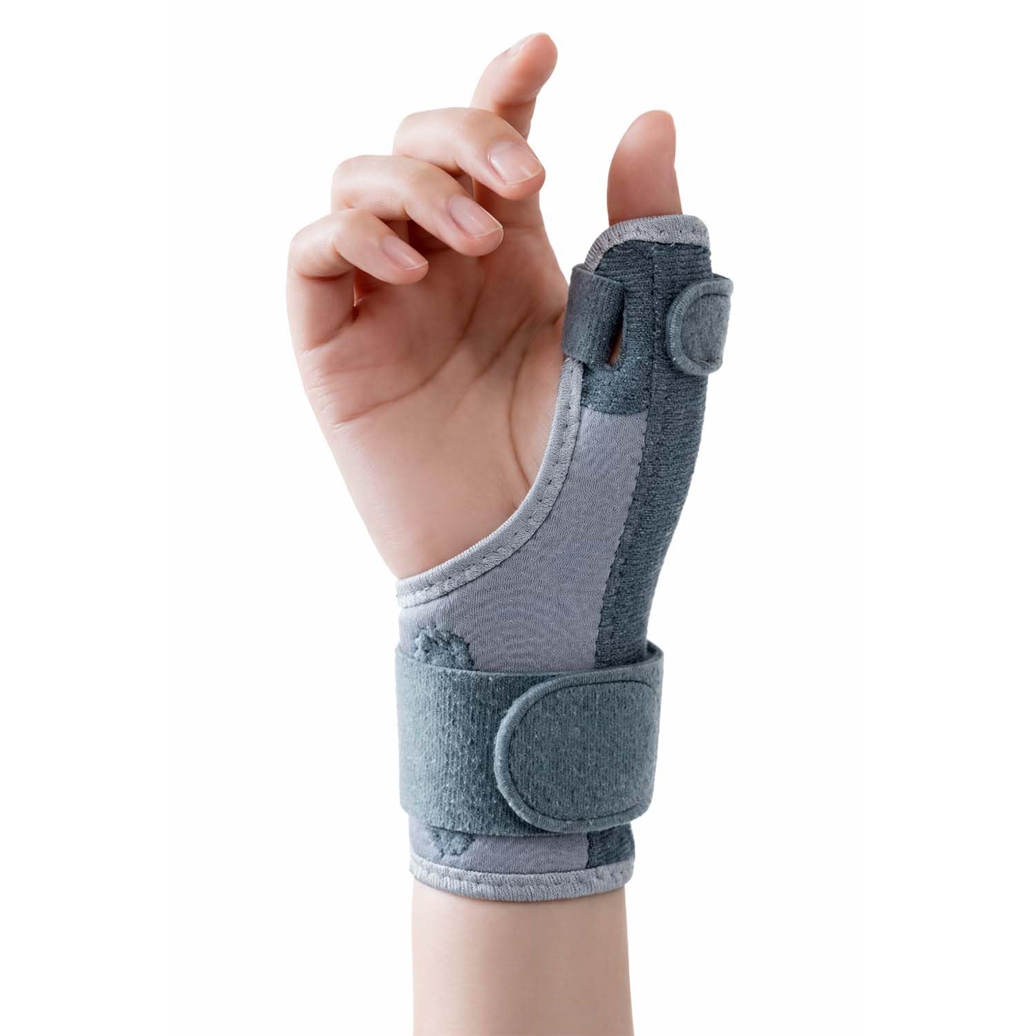 Thumb Brace Support Grey for Right Hand | Thumb Spica Splint with Wrist and Thumb Support for Pain Relief, Injury Recovery and Joint Stability with Adjustable Thumb Stabilizer