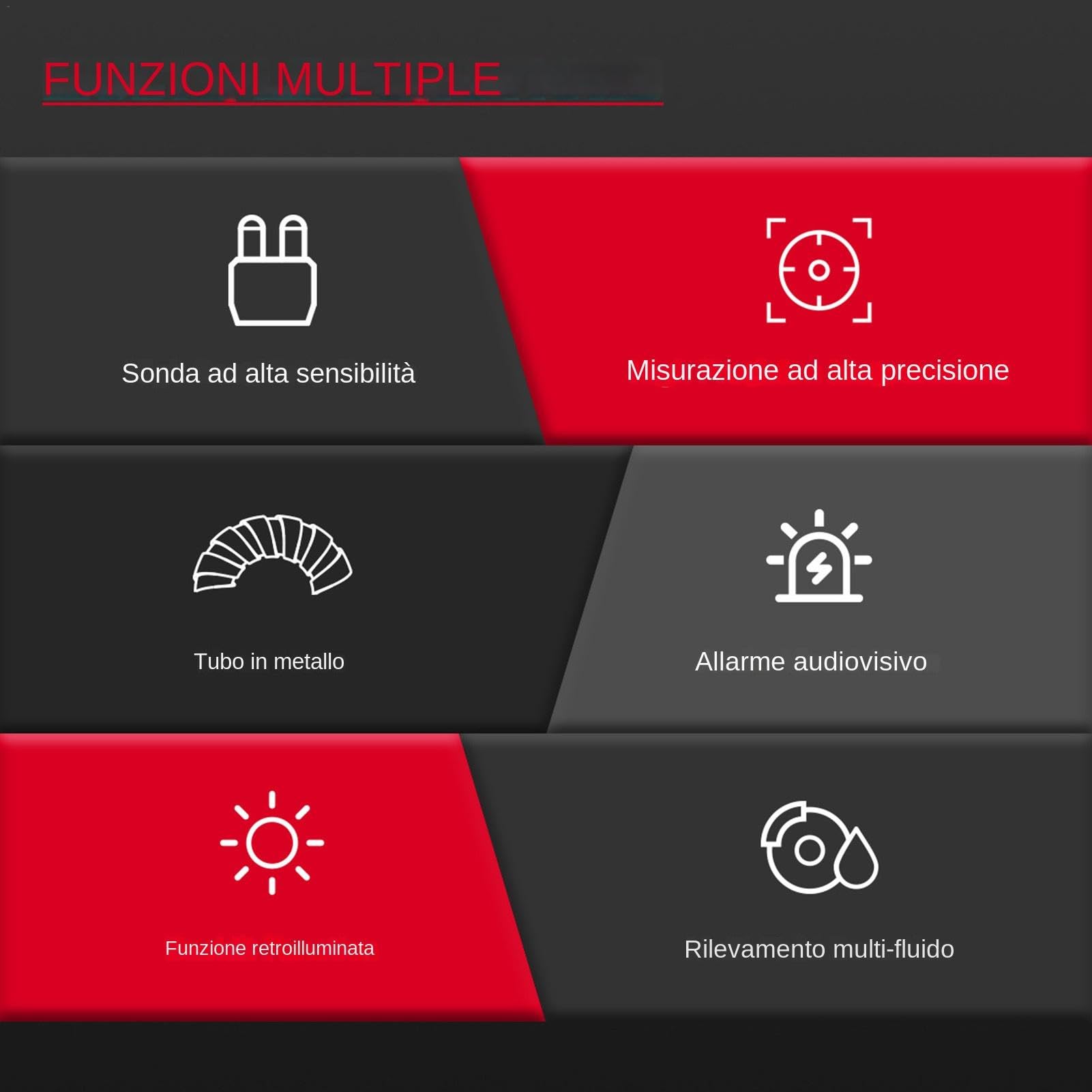 Tester umidità liquido freni automobilistico con sonda flessibile