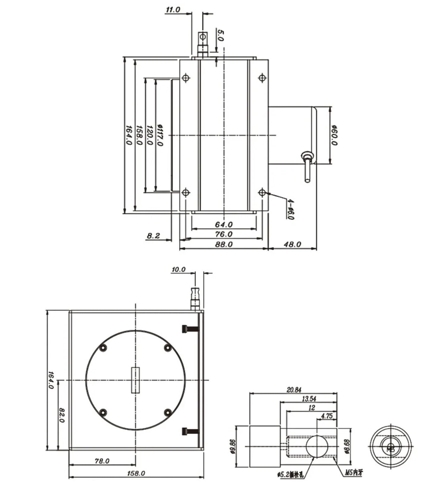 Koder ruchu liny trakcyjnej, 5m 6m 7m 8m 9m 10m, czujnik drutu trakcyjnego, potencjometr liniowy do pomiaru położenia i ruchu HPS-L (7500 mm, 0-10V)