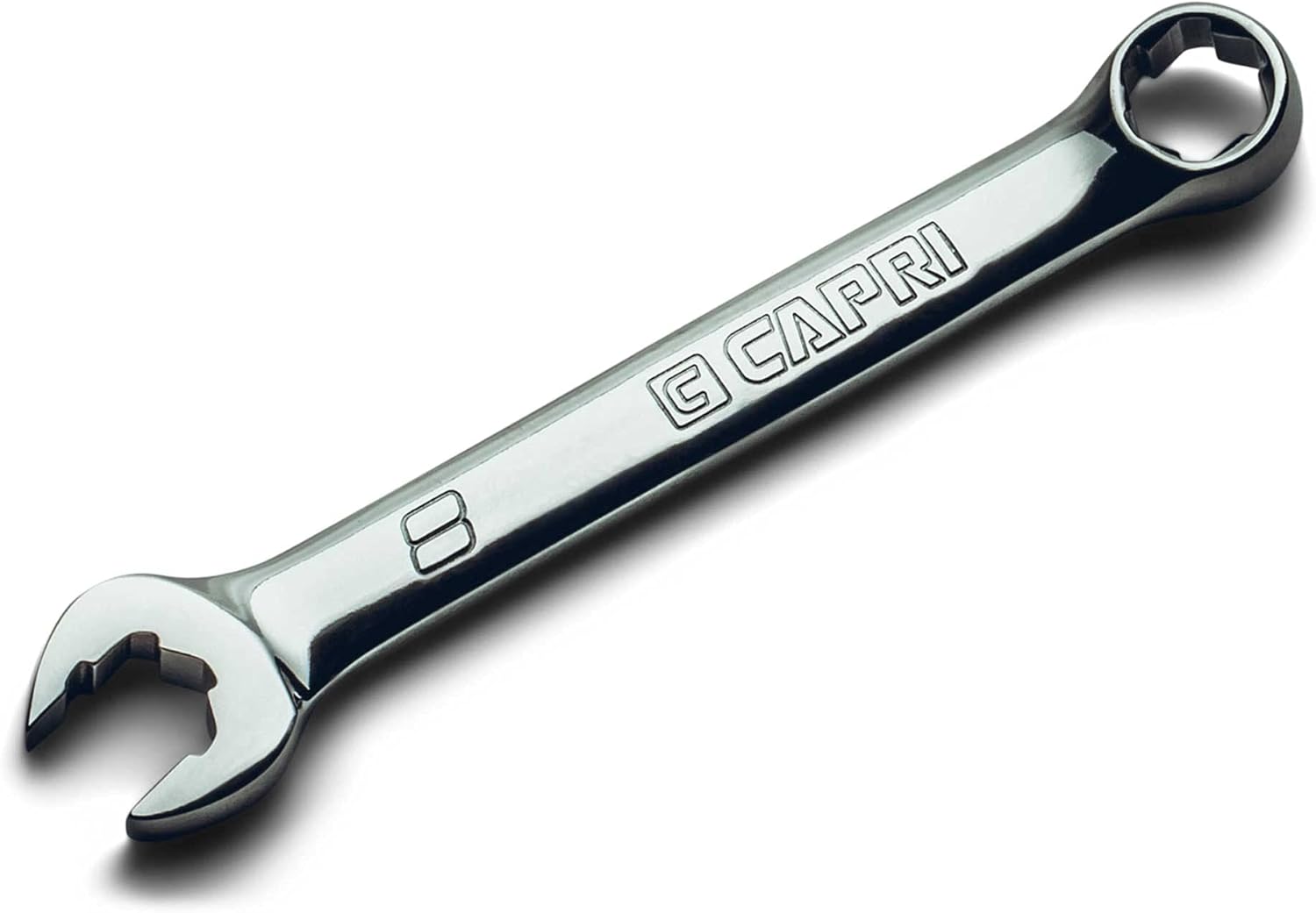 Capri Tools 18 mm WaveDrive Pro Stubby Combination Wrench for Regular and Rounded Bolts