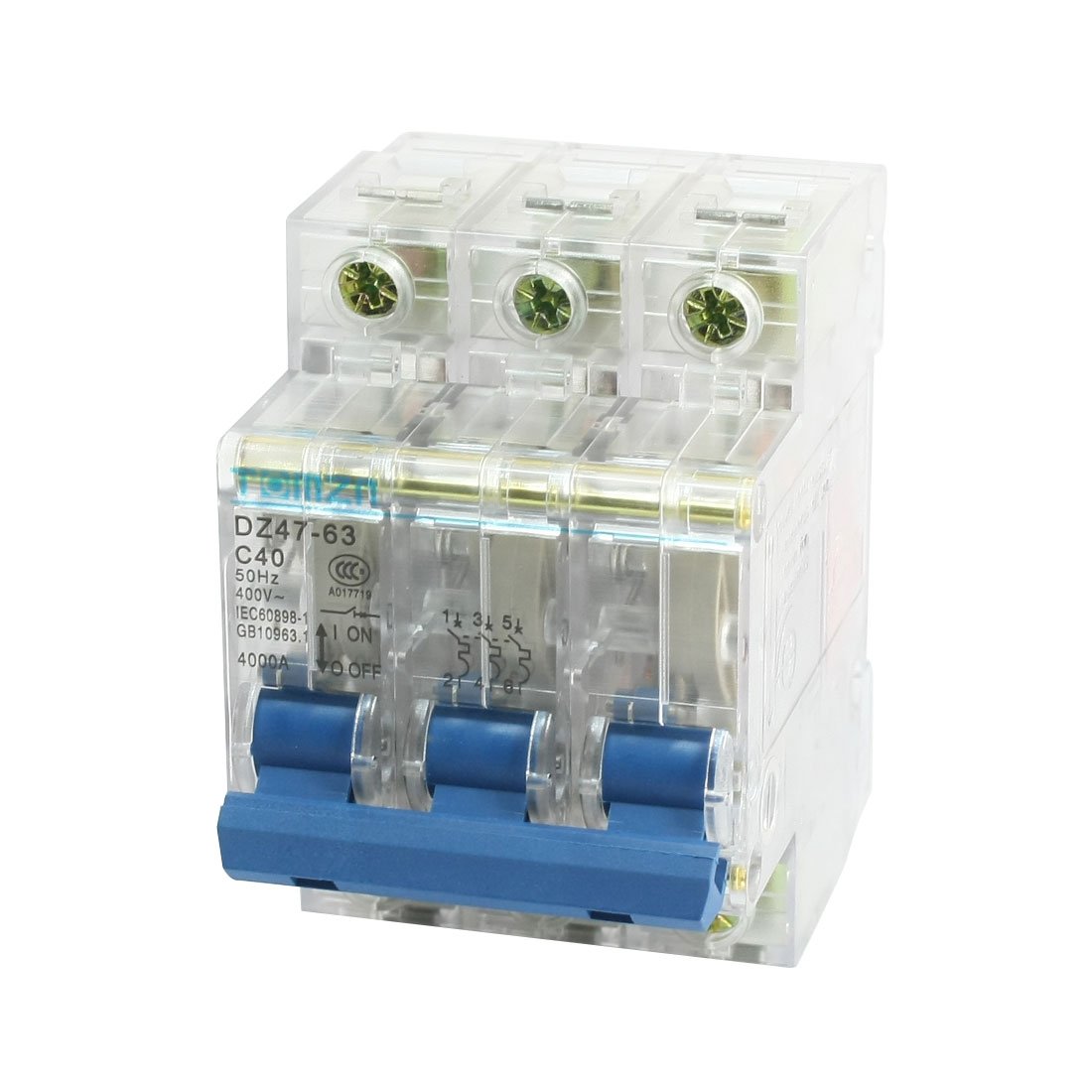 IEUMJNAT 4000A Max Overloaded Short Current Circuit Breaker 3 Pole 40A AC 400V