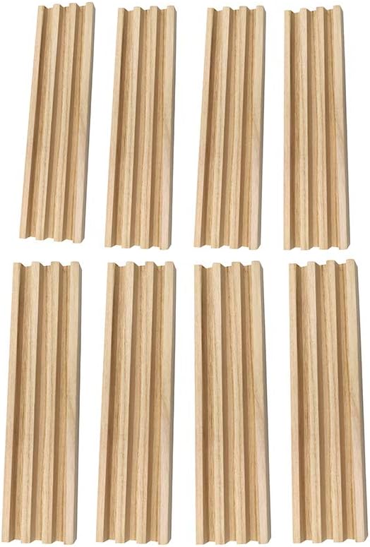 Yuanhe Wooden Domino Racks Set of 8, Domino Trays Holders Organizer for Classic Board Games, Mexican Train Chicken Foot Cuban Dominoes Accessories, Domino Trays for Tiles Family Games