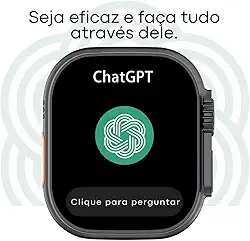 Smartwatch Relógio Inteligente 5G Ultra 3 AI, 16GB, com Pulseiras de 49mm, Tela AMOLED, CHIP, Câmera, NFC, ChatGPT, GPS, Masculino, Multifuncional, Resistente à Água, Moderno (PRATA)