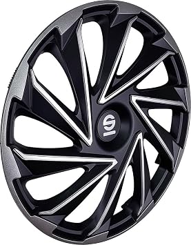 Sparco Wheel Covers Varese - 14-inch - Silver/Black - Set of 4 pieces