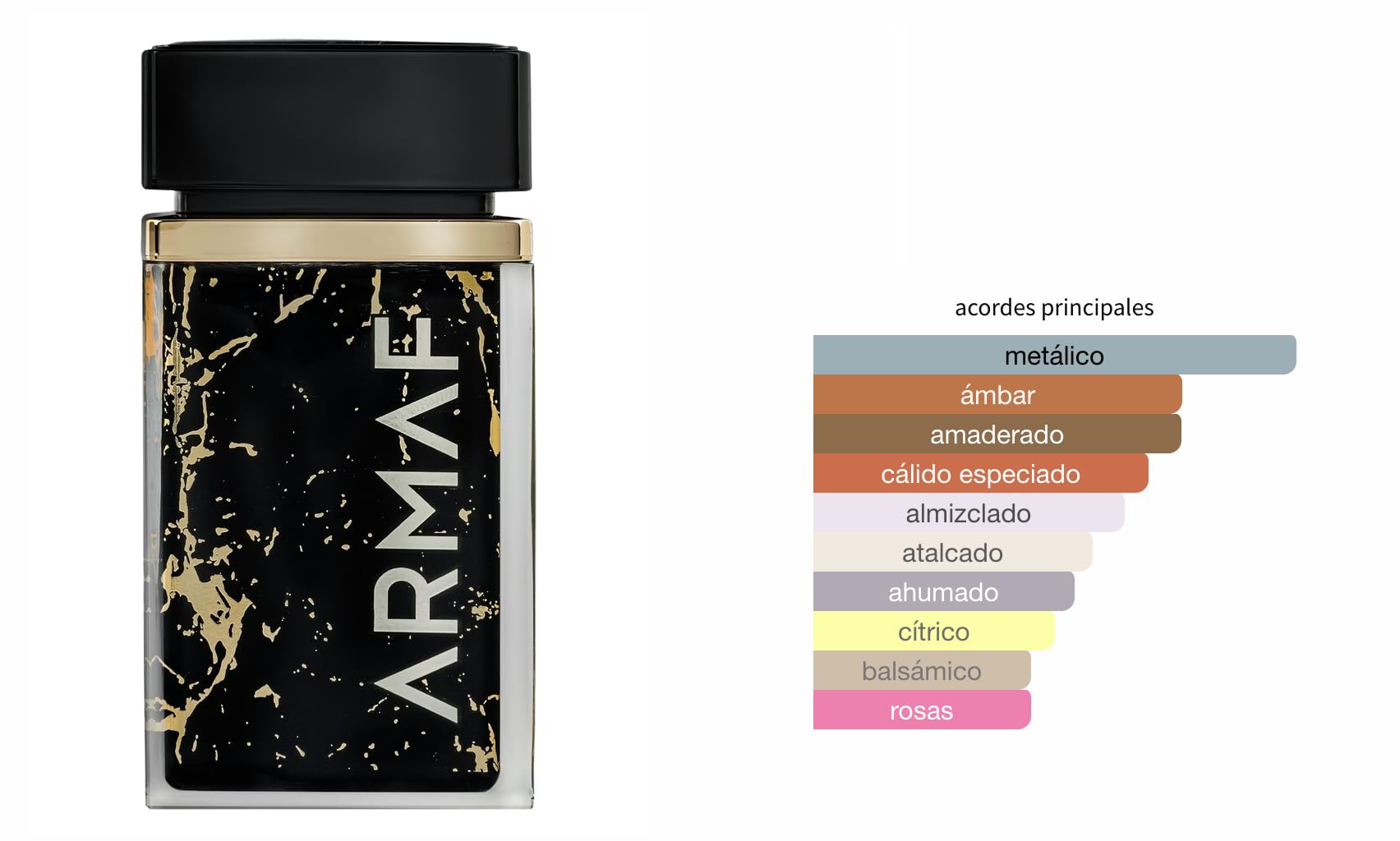 Armaf Ombre d’Or Eau de Parfum 75ml, Perfume Árabe Unisex de Larga Duración, Incluye Atomizador, Fragancia Oriental Especiada y Amaderada con Notas de Almizcle, Limón Azafrán, Rosa e Iris (Ombre d’Or)