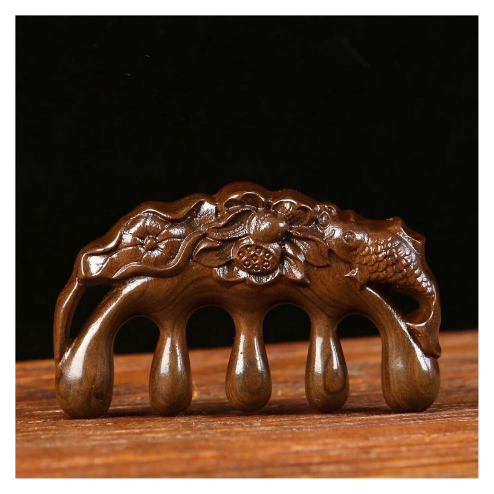 Peine de Madera Hembra Gran pérdida de Cabello de Diente Ancho portátil Peine Macho (Color : Massage Comb)