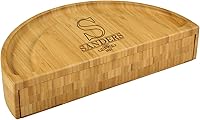 Vista 7 de Picnic at Ascot Deluxe Custom Engraved Bamboo Cheese/Charcuterie Board with Accessories - Innovative Patented Design - Quality Assured in The USA