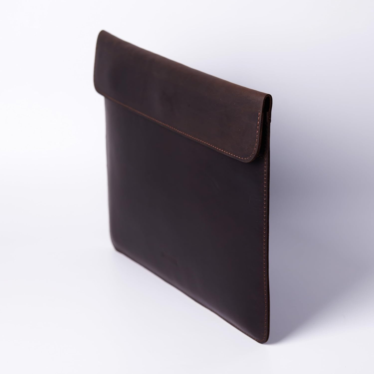 Leather Laptop Case Made for MacBook Air Sleeve 15 inch - Brown PC Case - Carrying Protective Sleeves Compatible with MacBook Air 15" M2 M3 M4 A2941 А3114 A3241 2025, Genuine Vintage Leather, Brown