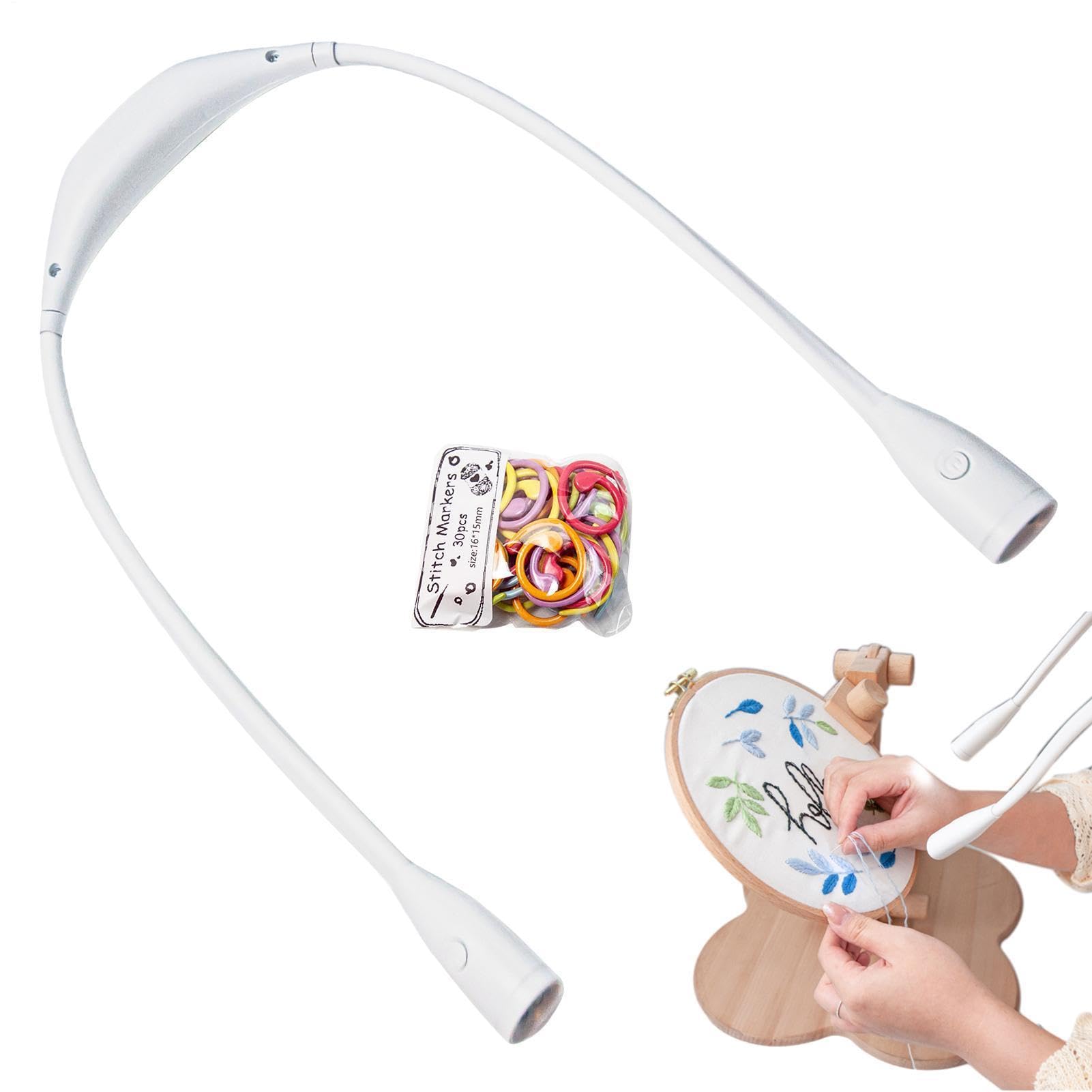 Luz de lectura para evitar fatiga visual con lámpara de cuello LED recargable 8