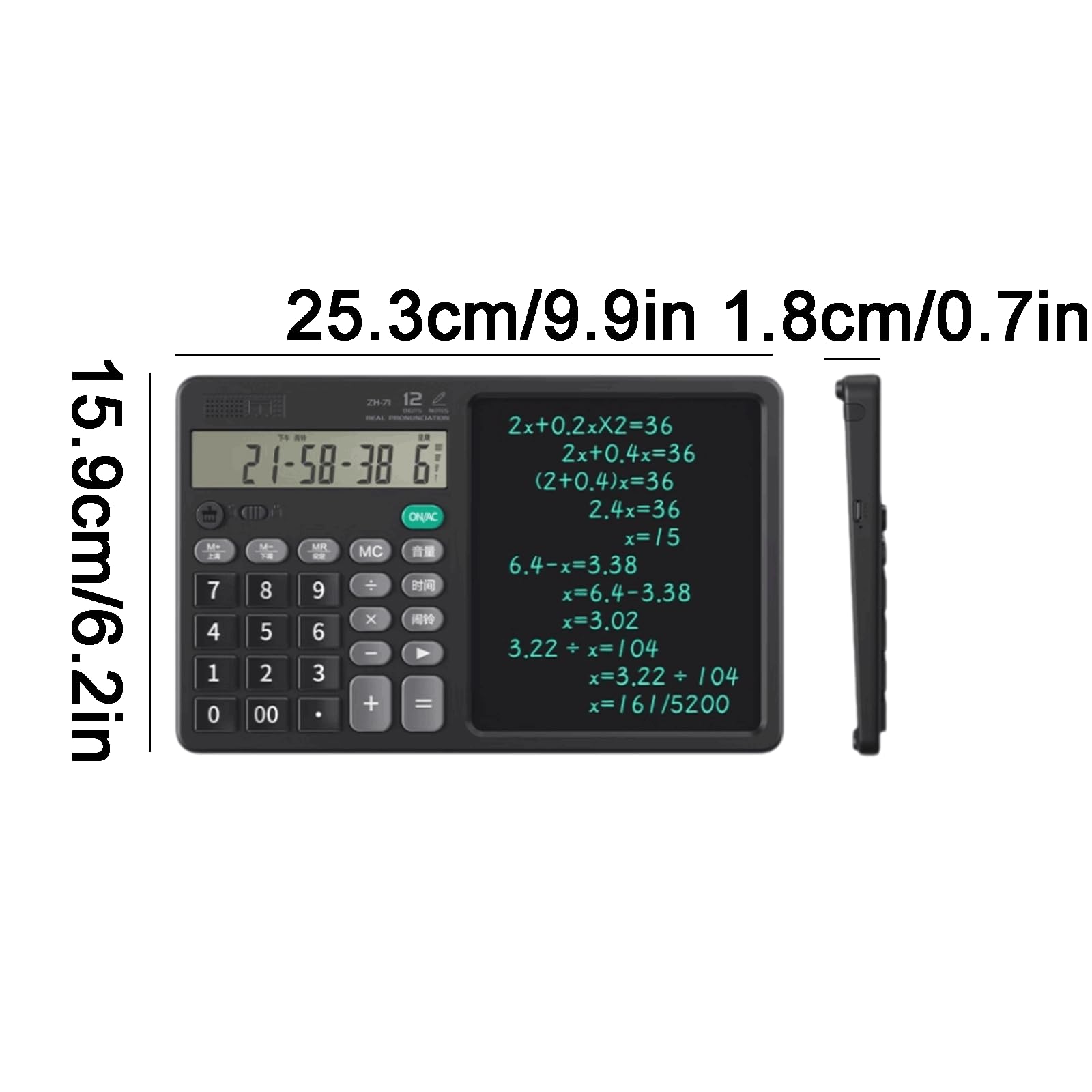 Versatile Calcolatrice da Tavolo Calcolatrice per Tablet con Scrittura a Mano Calcolatrice Intelligente a Schermo Grande Calcolatrice di Ricarica Multifunzione Conveniente